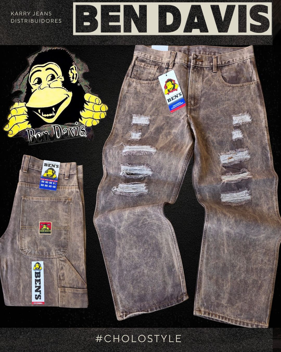 Pantalón carpintero tomboleado