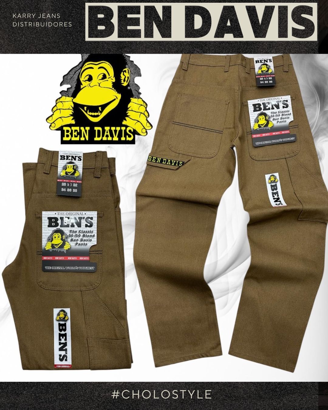 Pantalón carpintero kaki