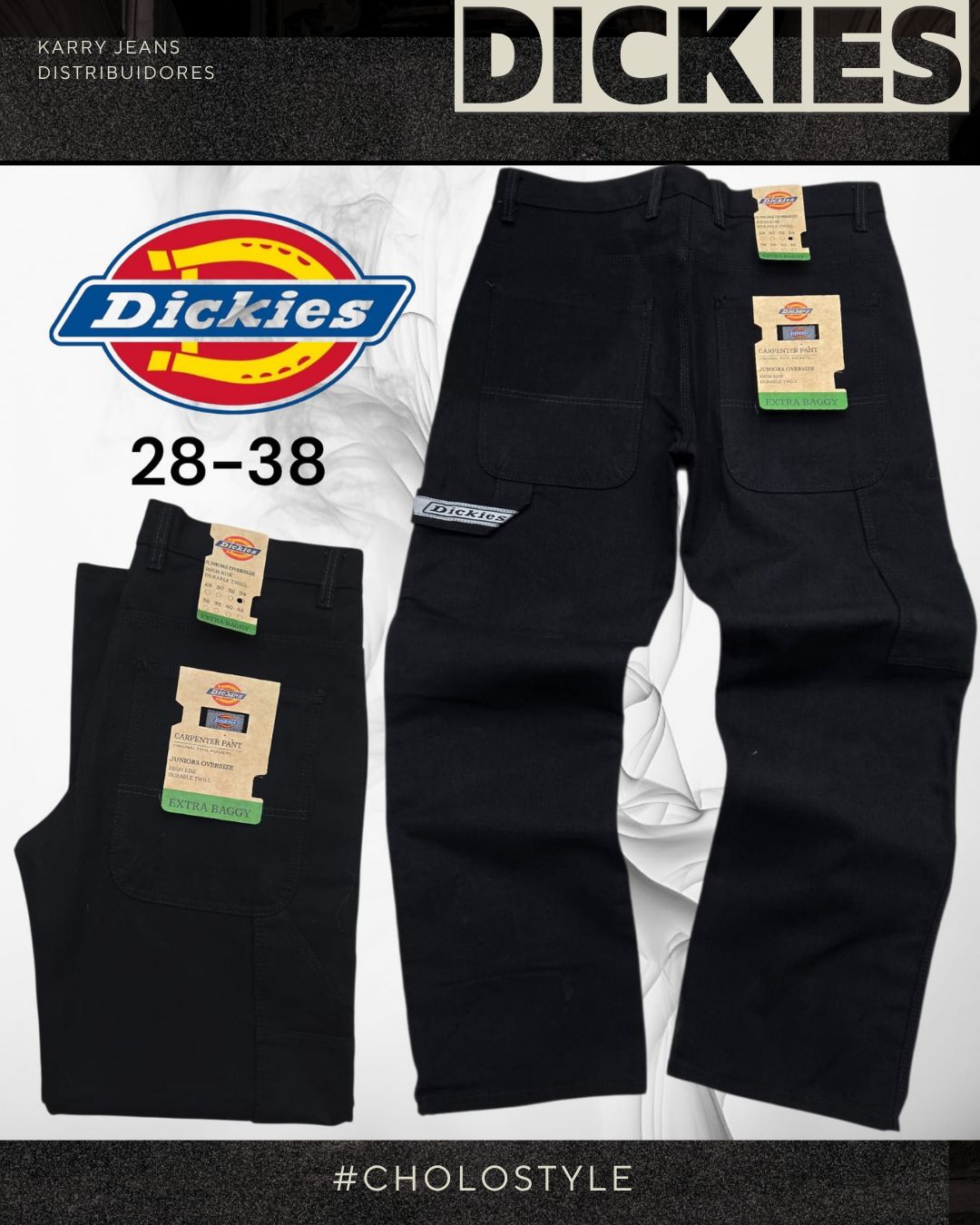 Pantalon negro carpintero