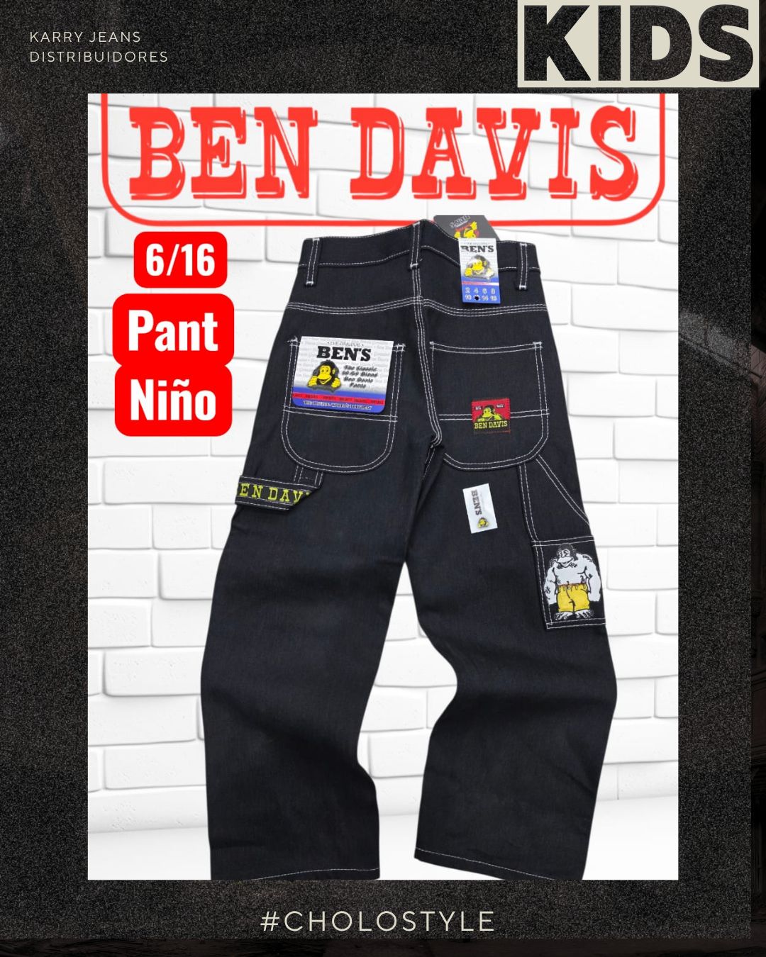 pantalon niño negro