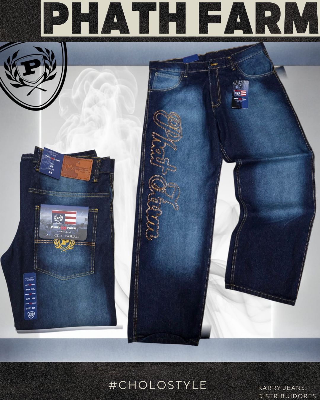 Pantalon azul lavado
