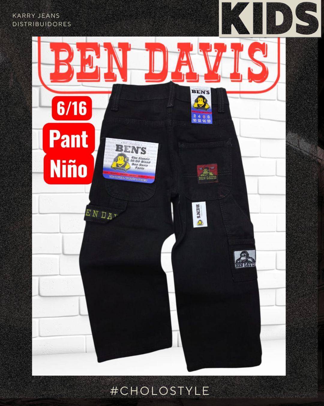 Pantalon niño negro