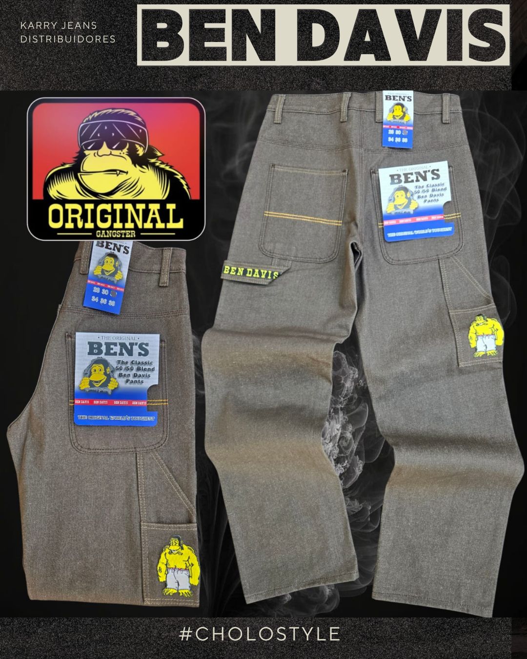 Pantalon carpintero cafe