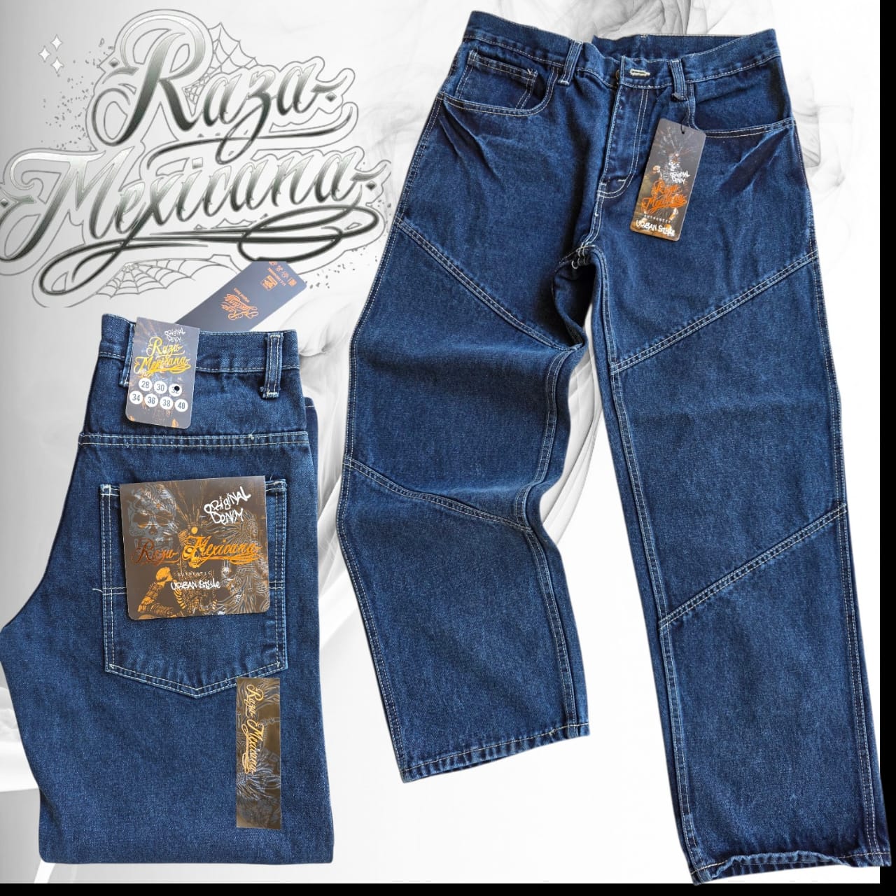 Pantalon doble costura azul